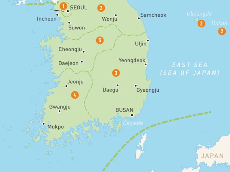 hàn quốc có bao nhiêu tỉnh