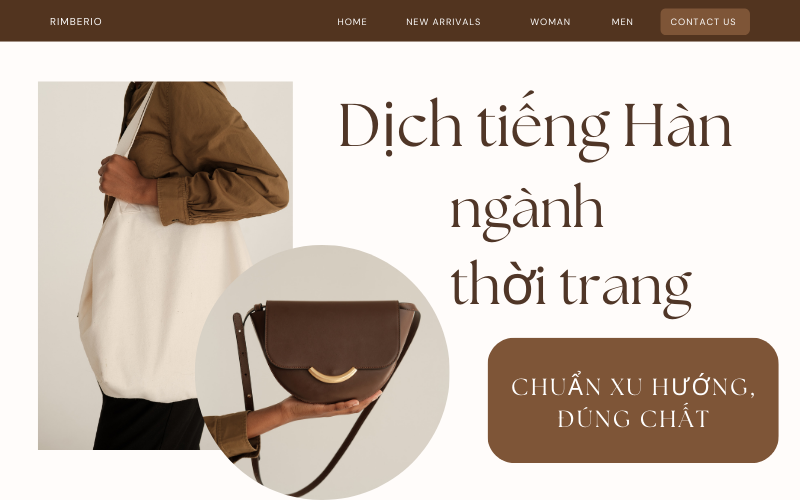 dịch tiếng Hàn ngành thời trang