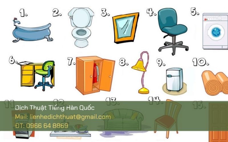  từ vựng tiếng Hàn theo chủ đề