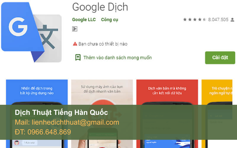 cách dịch tiếng hàn sang tiếng việt